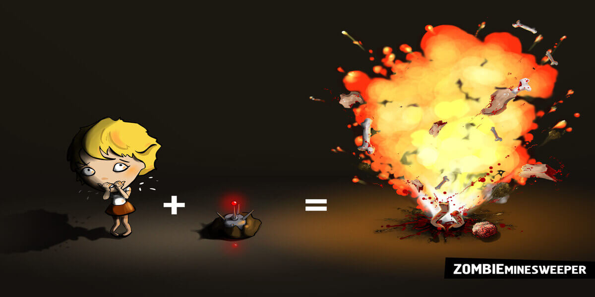 Zombie Minesweeper Puzzle Game